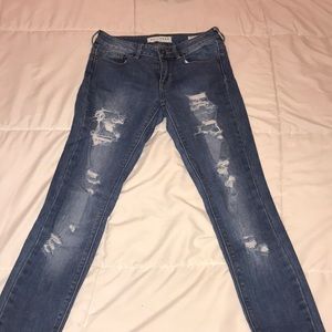high rise skinny jeans